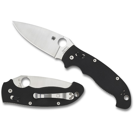 Spyderco 2024 Spyderco Manix 2 Xl G-10 Black Plain SPY-C95GP2